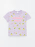 LC Waikiki Crew Neck Printed Short Sleeve Baby Girl T-Shirt